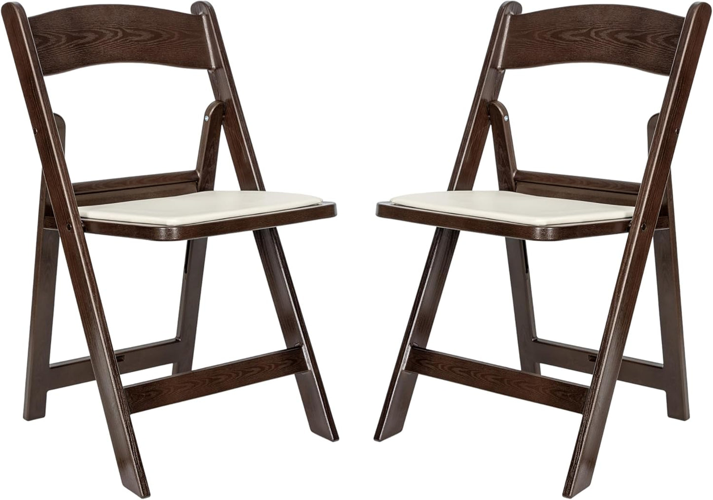 Flash Furniture Hercules Series Folding Chairs for Weddings and Formal Events, Stackable Commercial Event Seats with 1,000-lb. Static Weight Capacity, Set of 4, Black